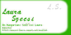 laura szecsi business card